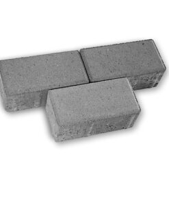 Rechteckpflaster 20x10x8 cm mit Fase naturgrau, mit Vorsatz (9,8qm / PAL) (50 Stk / qm)