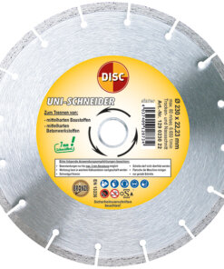 Disc Dia-Scheibe Uni-Schneider Ausführung: gesintert, blank Ø 230 x 7 x 22,2 mm 129 0230 22