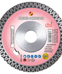 Disc Trennscheibe Dia-Scheibe Fliesen-Schneider Ausführung: gesintert, blank Ø 125 x 10,0 x 1,3 x 22,2 mm 142 0125 22