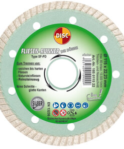 Disc Trennscheibe Dia-Scheibe Fliesen-Runner SF-PD Ausführung: gesintert, grün Ø 115 x 8 x 1,2 x 22,2 mm 185 0115 22