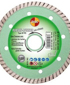Disc Trennscheibe Dia-Scheibe Fliesen-Runner SF-PD Ausführung: gesintert, grün Ø 125 x 8 x 1,2 x 22,2 mm 185 0125 22