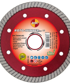 Disc Trennscheibe Dia-Scheibe ROTO-WINNER PLUS 12 Ausführung: gesintert, metallic-rot Ø 125 x 10 x 22,2 mm 214 0125 22