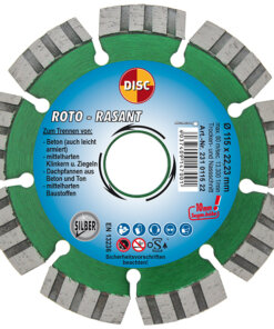 Disc Trennscheibe Dia-Scheibe Roto-Rasant Ausführung: gelasert, met.-grün Ø 115 x 10 x 22,23 mm 231 0115 22