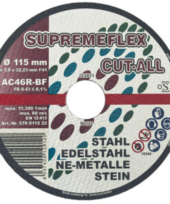 Disc Supremeflex "CUT-ALL" (VE=25 Skt.) Ø 115 x 1,0 x 22,23 mm 578 0115 22 MHD: 04/2025