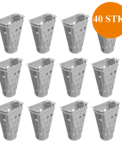 40 x Schlammeimer Schlitzeimer C3 oval Stahl verzinkt Schlitzen H=575mm D=395mm