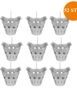 52 x Schlammeimer Schlitzeimer D1 oval niedrige Bauform Stahl verz.f Strassenabl. H=325mm D=395mm