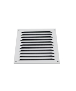 Upmann Wetterschutzgitter Alu 200x200 weiß mit Fliegendraht 54612